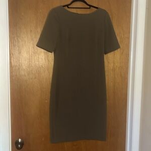 Calvin Klein Olive Green Basic Shift Dress Size 10